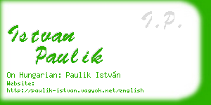 istvan paulik business card